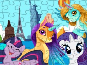 Unicorns Travel The World Puzzle Online Game - Word Puzzle Game