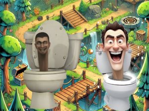 Skibidi Toilet Cross The Road Online Arcade Game