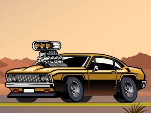 Crazy Big American Cars Memory Online Puzzle Game