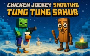 Chicken Jockey: Tung Tung Sahur - Online Pixel Action Arcade Game
