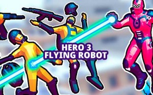Hero 3: Flying Robot - City Defender Online Game