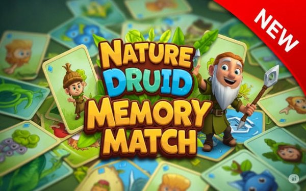 Nature Druid Memory Match Online Puzzle Game