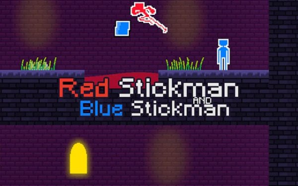 Red Stickman and Blue Stickman: Temple Escape Online Puzzle Game